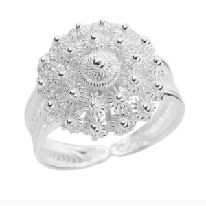 Sterling Silver Lotus Flower Ring